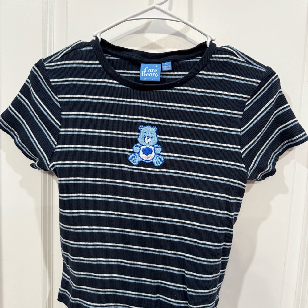 Care Bears Blue Striped Short Sleeve Tee
